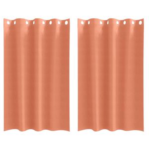 vidaXL Cortinas Blackout com Argolas 2 unid. Terracota 175 x 140 cm