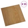vidaXL Pranchas de Piso 55 pcs Castanho 5,11 m&sup2; PVC