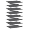 vidaXL Prateleiras para estante 8 pcs derivados de madeira cinza