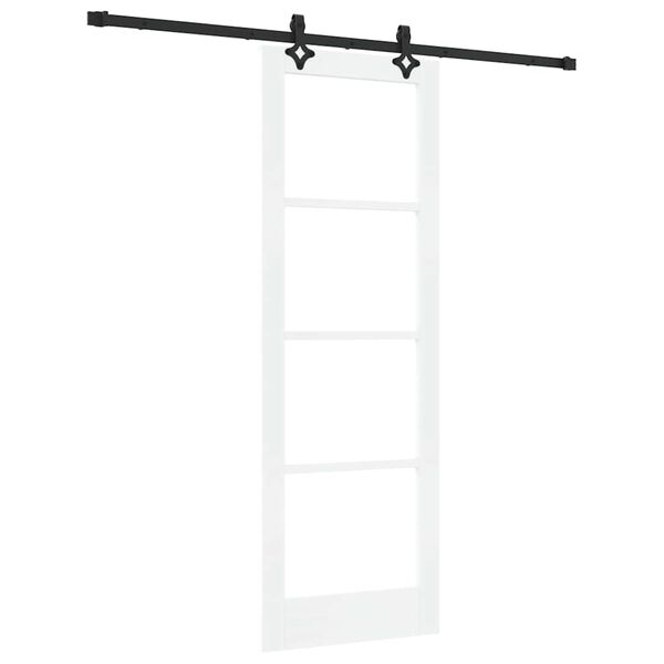vidaXL Porta Deslizante ORKDAL Branco e Preto 73,5 x 211 cm