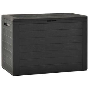 vidaXL Caixa de arruma&ccedil;&atilde;o de jardim 78x44x55 cm antracite