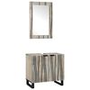 vidaXL Conjunto de Arm&aacute;rios para Banheiro 2 pcs Branco
