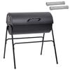 vidaXL Churrasqueira tipo barril com 2 grelhas de cozimento 3 pcs