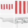 vidaXL Toldo Retrátil Manual Vermelho e Branco 400 × 300 cm