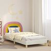 vidaXL Estrutura de Cama Infantil com Cabeceira Creme 90 x 190 cm
