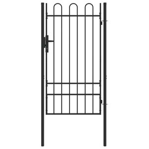 vidaXL Port&atilde;o de Cerca BOXTEL 103 x 225 cm A&ccedil;o revestido a p&oacute; Cinzeto