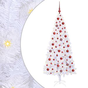 vidaXL &Aacute;rvore de Natal Artificial com 300 LEDs Branco 180 cm PVC e A&ccedil;o