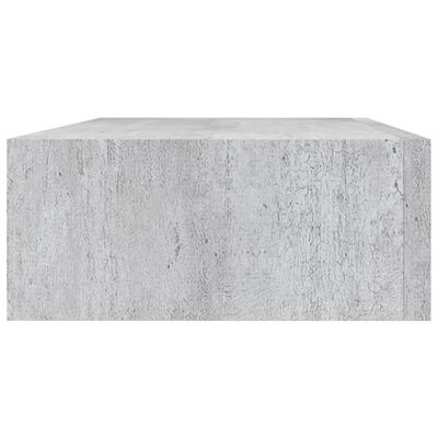 vidaXL Prateleira de parede com gaveta MDF 40x23,5x10 cm cinza cimento