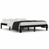 vidaXL Estrutura de cama king 150x200 cm madeira maci&ccedil;a preto
