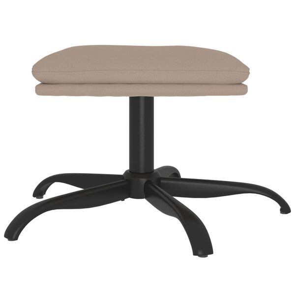 vidaXL Apoio de p&eacute;s tecido de microfibra 60x60x36 cm cinza-claro