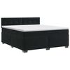 vidaXL Cama box spring com colch&atilde;o Preto 180 x 200 cm Veludo