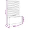 vidaXL Vaso/floreira c/ treliça 100x32x165 cm madeira de acácia maciça