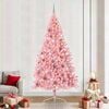 vidaXL &Aacute;rvore de Natal Artificial Pr&eacute;-iluminada Rosa 240 cm PVC
