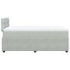 vidaXL Cama boxspring com colch&atilde;o 120x190 cm veludo cinzento-claro