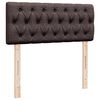 vidaXL Cama boxspring com colch&atilde;o 120x190 cm tecido castanho-escuro