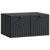 vidaXL Gabinete de TV de Parede Preto 59,5 x 41 x 30 cm