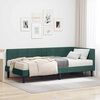 vidaXL Estrutura de Cama de Canto com Colch&atilde;o 2 pcs Verde Veludo