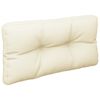vidaXL Almofadão para sofá de paletes 70x40x12 cm tecido cor creme