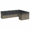 vidaXL 9 pcs conjunto sof&aacute;s p/ jardim com almofad&otilde;es vime PE cinzento