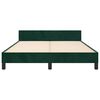 vidaXL Estrutura de cama sem colch&atilde;o 140x200 cm veludo verde-escuro