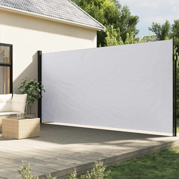 vidaXL Toldo lateral retr&aacute;til 200x600 cm branco