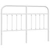 vidaXL Cabeceira de substitui&ccedil;&atilde;o 150 cm metal branco
