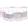 vidaXL 7 pcs conjunto de sof&aacute;s p/ jardim com almofad&otilde;es vime PE bege