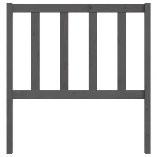 vidaXL Cabeceira de cama 106x4x100 cm pinho maci&ccedil;o cinzento