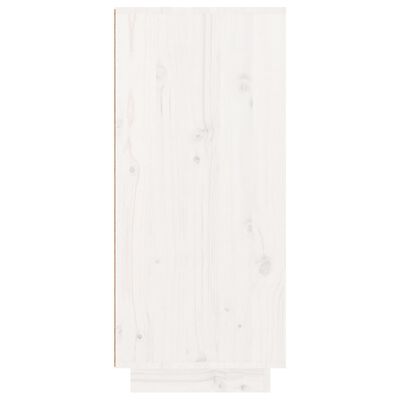 vidaXL Sapateira 60x35x80 cm madeira de pinho maciça branco