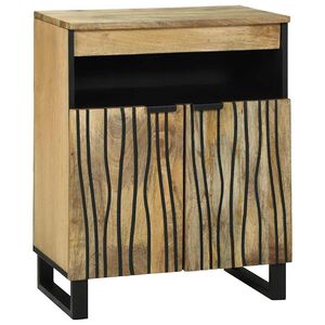 vidaXL Buffet Castanho 60 x 33 x 75 cm Madeira de mangueira maci&ccedil;a