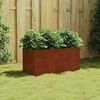 vidaXL Vaso/floreira 80x40x40 cm a&ccedil;o corten