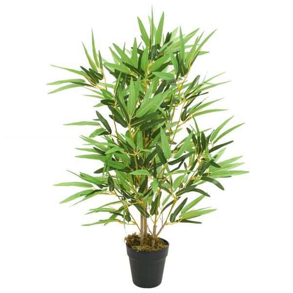 vidaXL Árvore de bambu artificial 368 folhas 80 cm verde