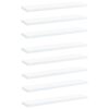 vidaXL Prateleiras para estante 8 pcs 40x10x1,5cm contraplacado branco