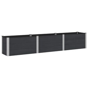 vidaXL Canteiro de jardim elevado Preto 300 x 50 x 54 cm
