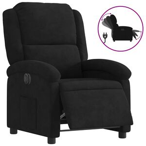 vidaXL Poltrona de massagens reclin&aacute;vel veludo preto