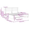 vidaXL Estrutura da Cama Branco 180 x 200 cm Madeira processada