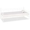 vidaXL Estrutura sof&aacute;-cama 90x200 cm metal branco