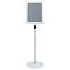 vidaXL Suporte de P&ocirc;ster Pedestal Prateado 33 x 33 x 126 cm PVC e A&ccedil;o