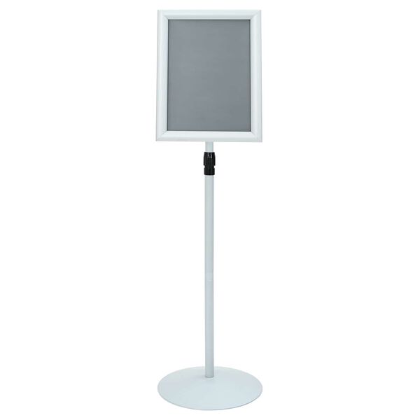 vidaXL Suporte de P&ocirc;ster Pedestal Prateado 33 x 33 x 126 cm PVC e A&ccedil;o