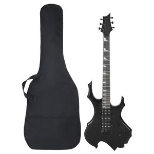 vidaXL Guitarra el&eacute;trica para iniciantes com saco 4/4 39" preto