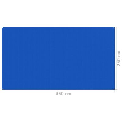 vidaXL Tapete de campismo para tenda 250x450 cm azul