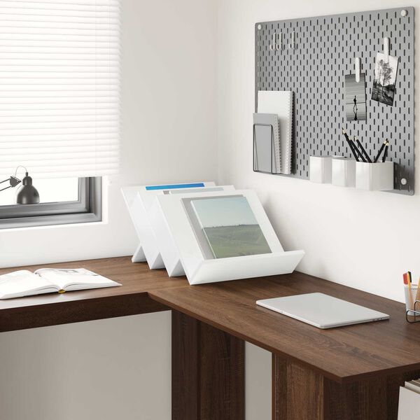 vidaXL Estante de Revistas Branco 53 x 40 x 28,5 cm Madeira processada