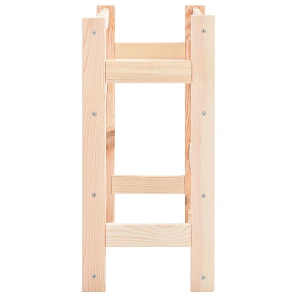 vidaXL Garrafeira para 16 garrafas madeira de pinho