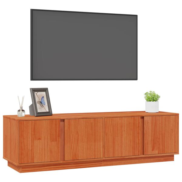 vidaXL Gabinete para TV Castanho Cera 140 x 40 x 40 cm