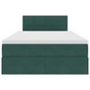 vidaXL Cama com Armazenamento Verde Escuro 120 x 200 cm Veludo