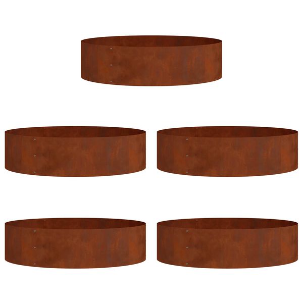 vidaXL Anel de Vaso 5 pcs Castanho 80 x 80 x 20 cm