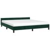 vidaXL Estrutura de cama sem colchão 180x200 cm veludo verde-escuro