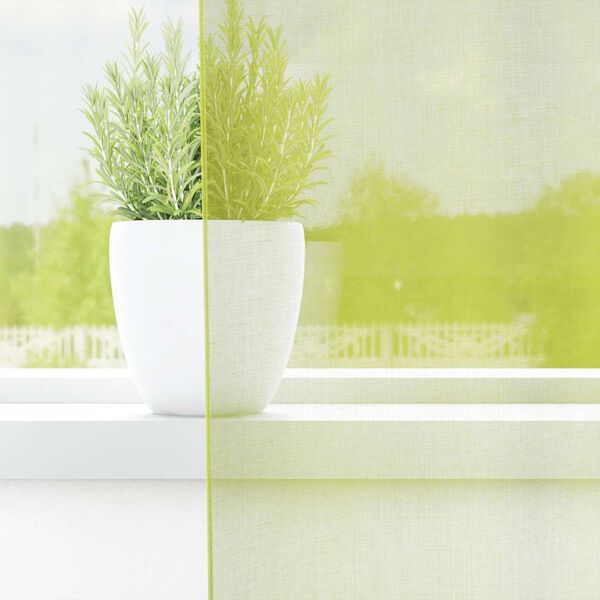 vidaXL Cortinas de voile com aba 2 pcs verde-ma&ccedil;&atilde;