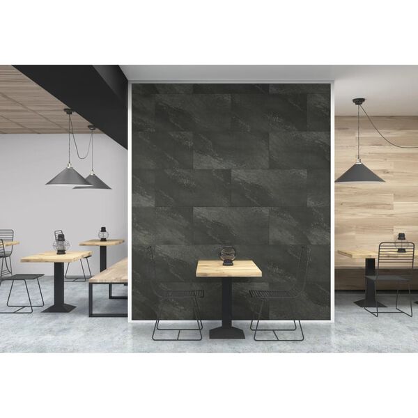Grosfillex Ladrilho parede Gx Wall+ 5 pcs 45x90cm pedra cinza-escuro