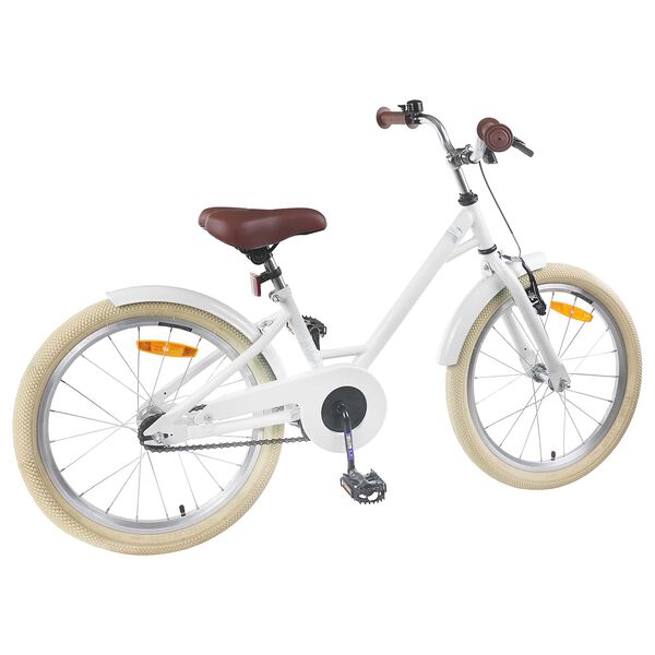 vidaXL Bicicleta Infantil 18 Polegadas para 5-7 anos Branco
